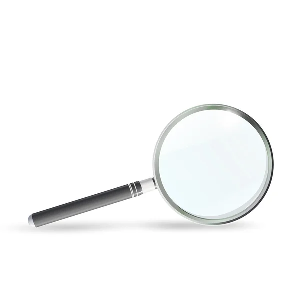 Magnifying glass isolated on white background. Vector design. — Stock Vector