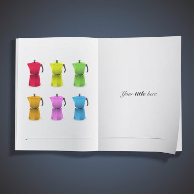 renkli cezve. vektör tasarımı