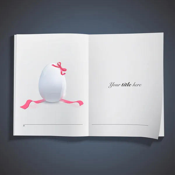 Huevo con cintas rojas. Diseño vectorial . — Vector de stock