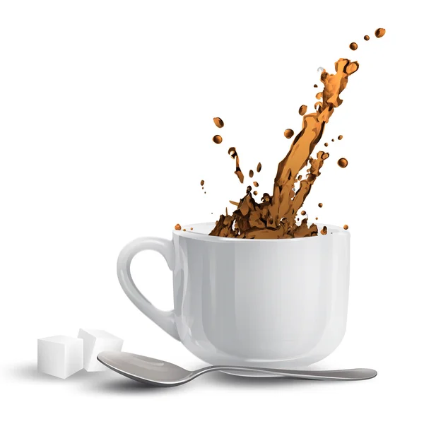 Realistic caffee. Vector design. — Stock Vector