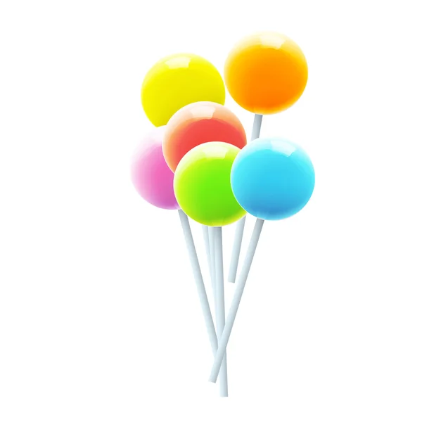 Set of colorful lollipops. Vector design. — Stock Vector