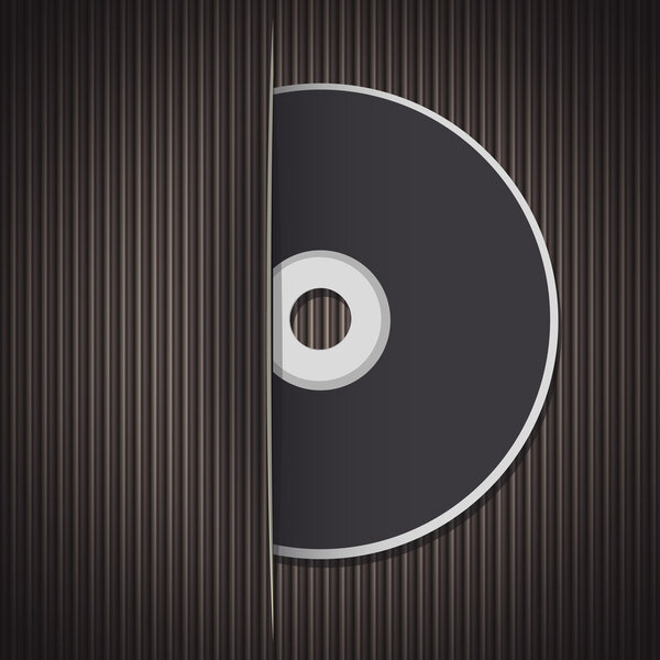 CD on texture background. Vector design.