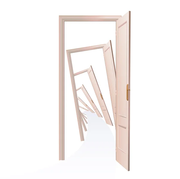 Infinite doors. Vector design. — Stock Vector