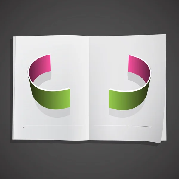 Abstract design inside a book. Vector design. — Stock Vector