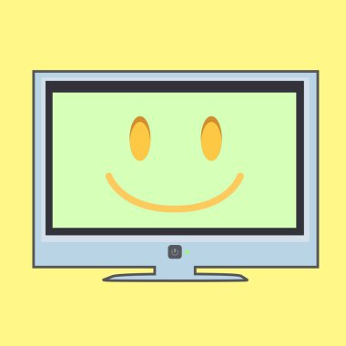 TV izole arka plan üzerinde temel alır. vektör tasarımı.