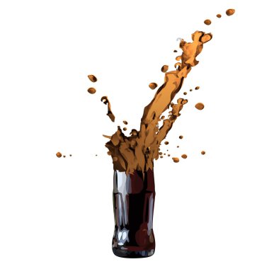 Kırık şişe. beyaz izole. vektör tasarımı.