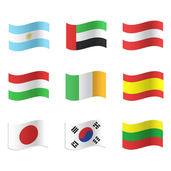 Collection of flags. Vector design. — Stock Vector