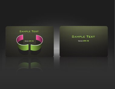 siyah arka plan üzerine soyut kartvizit. vektör tasarımı.