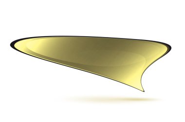 beyaz izole zemin üzerine sarı konuşma balonu. vektör tasarımı.