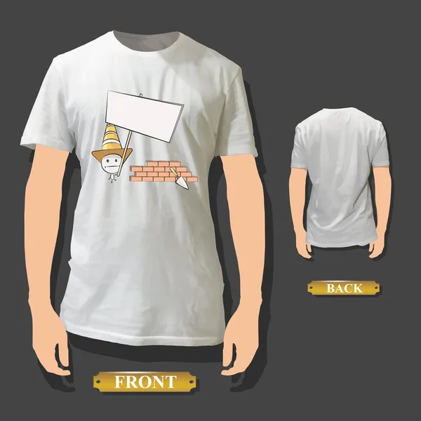 Cute teddy with banner inside a shirt. Vector illustration. Royalty Free Stock Illustrations