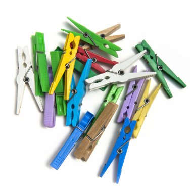 renkli clothespin grubu.