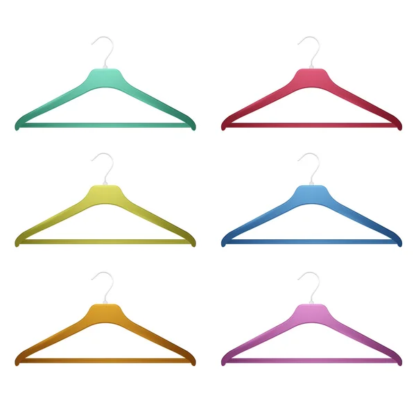 Kleurrijke hangers geïsoleerd op wit. vector ontwerp — Stockvector