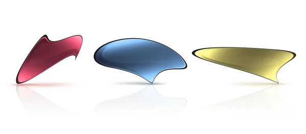 Renkli konuşma balonları beyaz izole arka plan üzerinde ayarlayın. vektör tasarımı. — Stok Vektör