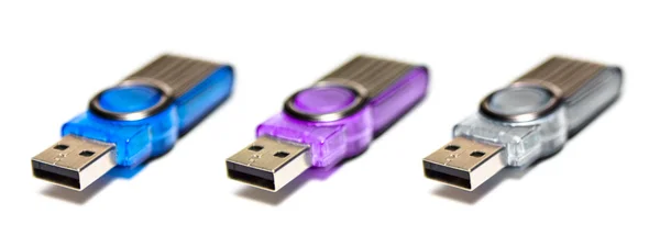 Colorful pendrive isolated on white — Stock Photo, Image