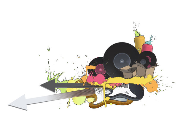 Colorful poster of music party. Vector design