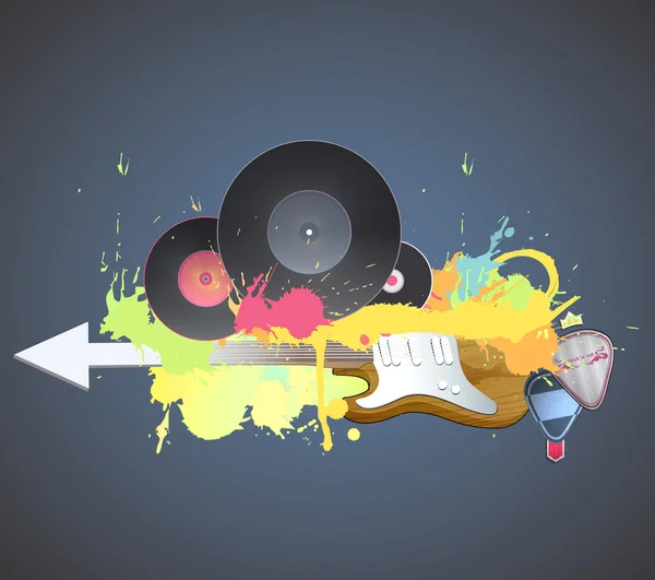 Cartaz colorido de festa de música. Projeto vetorial —  Vetores de Stock