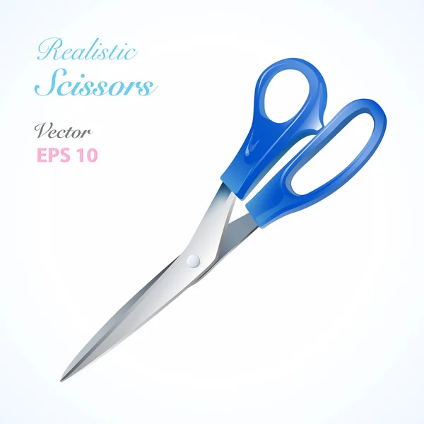 Realistic scissors isolated on white. Vector design — Stock Vector