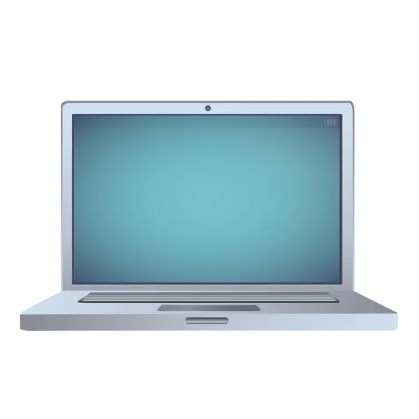 Moderner Laptop auf weißem Hintergrund. Vektordesign. — Stockvektor