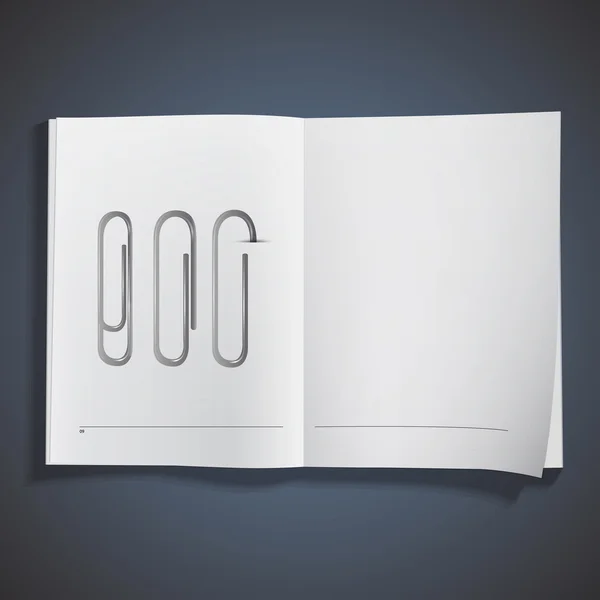 Conjunto de clips impresos en libro. Diseño vectorial — Vector de stock