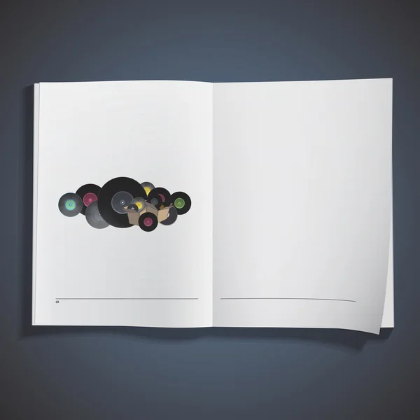 Fondos de pantalla de vinilo impreso en libro. Diseño vectorial — Archivo Imágenes Vectoriales