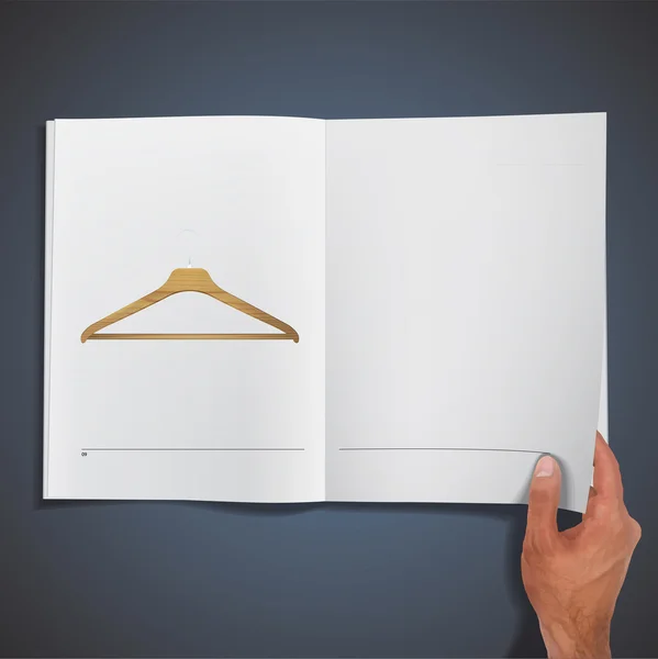 Hanger printed on book. Vector design. — Stock Vector