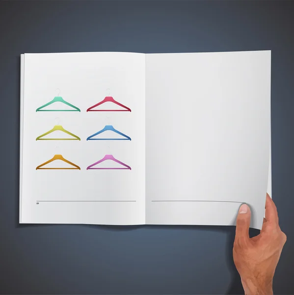 Hanger printed on book. Vector design. — Stock Vector
