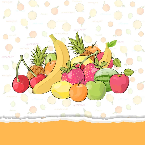 Recolección de frutas. Ilustración vectorial aislada . — Archivo Imágenes Vectoriales