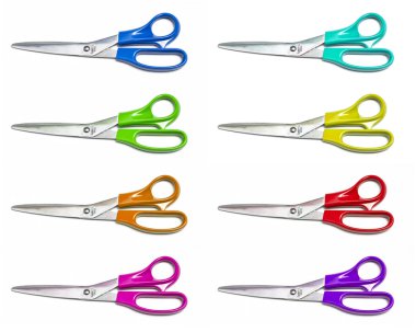 Beyaz üzerinde izole edilmiş makas.