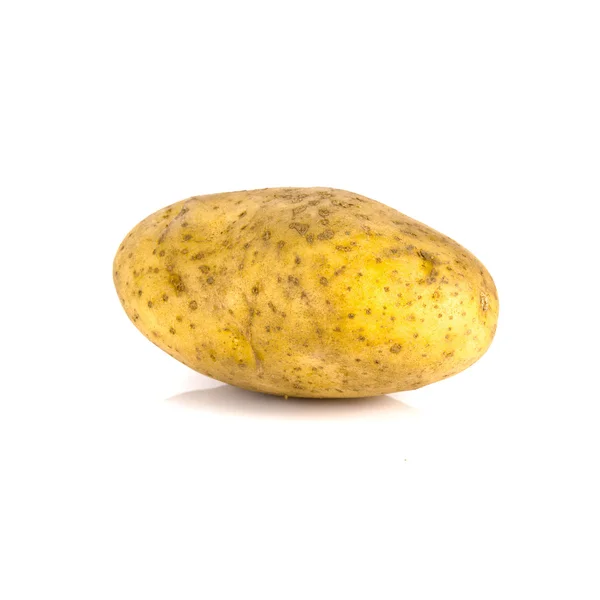 Einzelne Kartoffel isoliert über weißem Hintergrund — Stockfoto