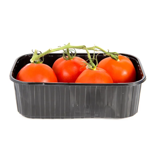 Rode tomaten geïsoleerd op witte achtergrond — Stockfoto