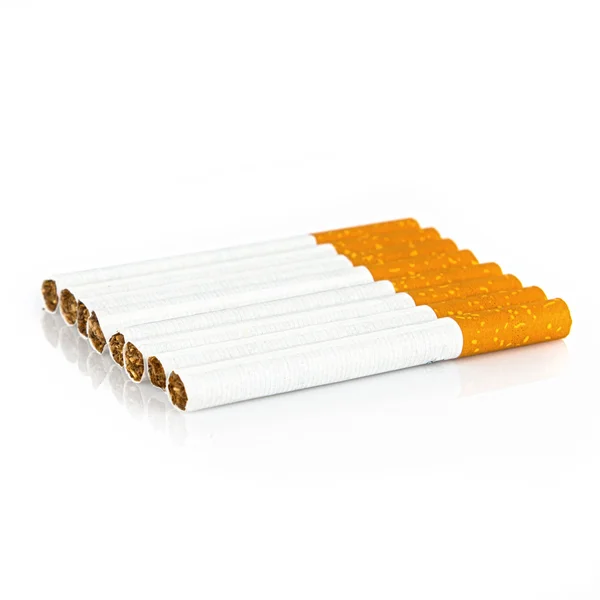 Group of cigarettes isolated over white background — Stock Photo, Image