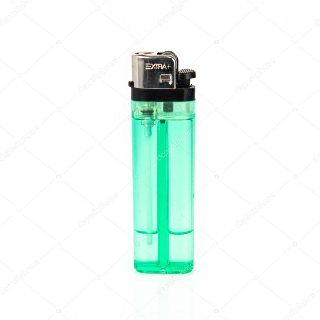 Green lighter isolated over white background