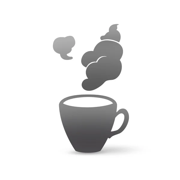 Symbol der Tasse Kaffee auf isoliertem Hintergrund. Vektordesign. — Stockvektor