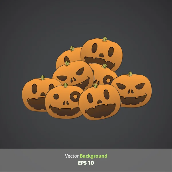 Set of pumpkins. Vector design. — Stock Vector