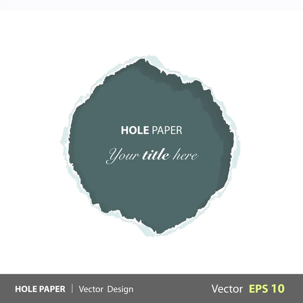 Green hole over white background. Vector design. — Stock Vector