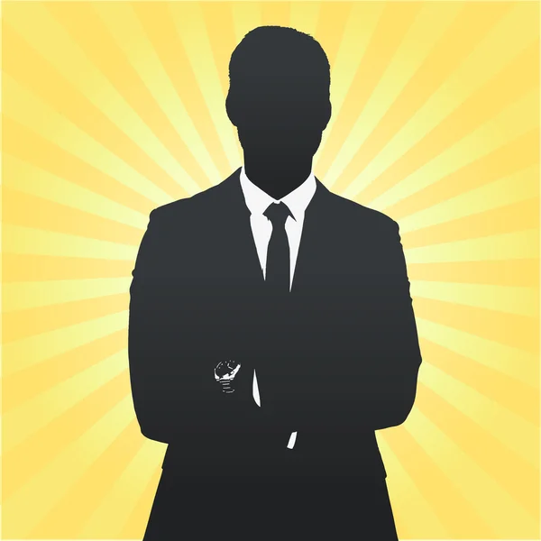 kollarını ile iş adamı siluet geçti. vektör tasarımı.