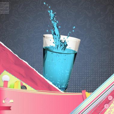 gerçekçi su sıçrama. vektör tasarımı