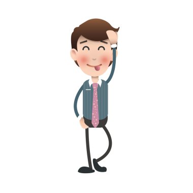 izole arka plan üzerinde mutlu bir işadamı. vektör tasarımı.