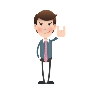 Şeytan iş adamı izole arka plan üzerinde. vektör tasarımı.