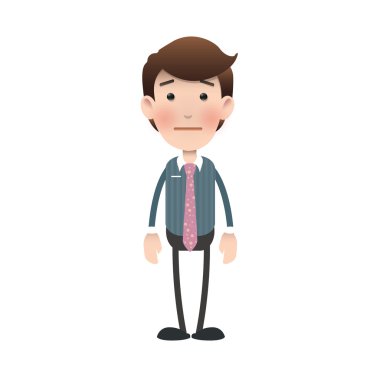 genç adam beyaz arka plan üzerinde şaşırttı. vektör tasarımı.