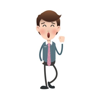 izole arka plan üzerinde mutlu bir işadamı. vektör tasarımı.