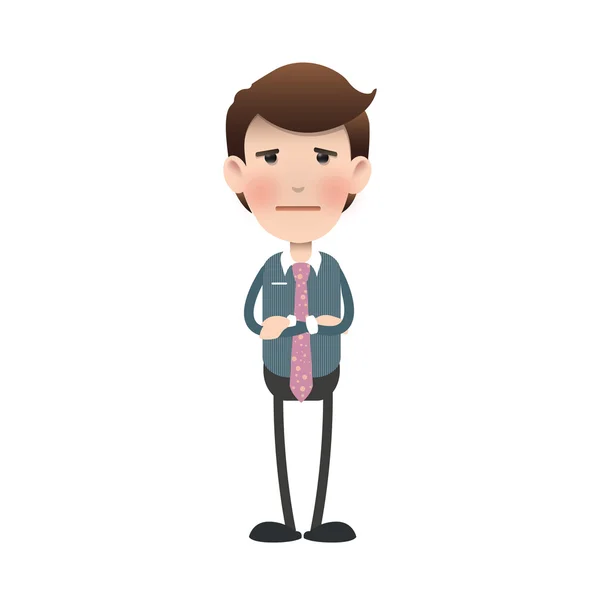 Joven hombre de negocios con antecedentes aislados. Diseño vectorial . — Vector de stock