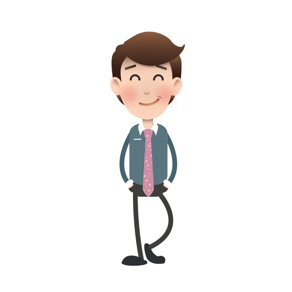 Happy businessman over isolated background. Vector design. — Stock Vector