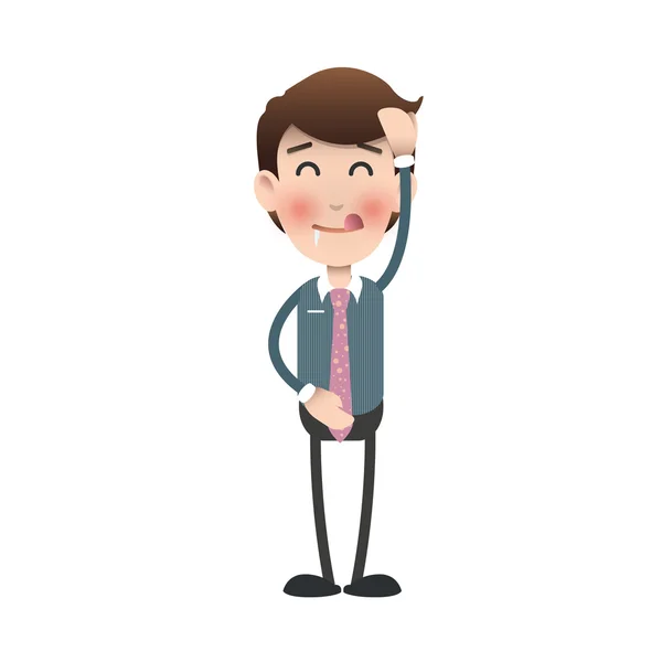 Happy businessman over isolated background. Vector design. — Stock Vector