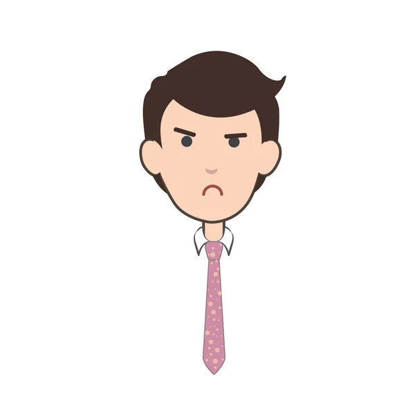 Unhappy businessmen over white background. Vector design. — Stock Vector