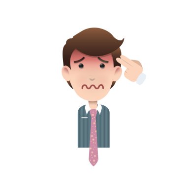 işadamı intihar beyaz zemin üzerinde. vektör tasarımı