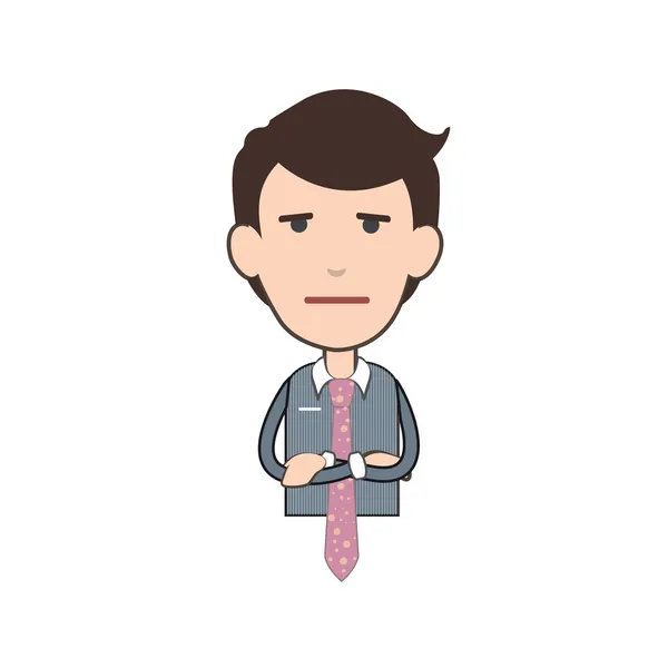 Young businessman over isolated background. Vector design. — Stock Vector