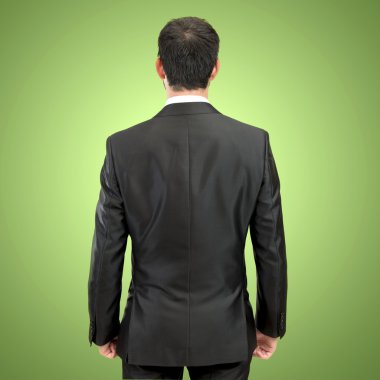 işadamı geri izole beyaz arka plan üzerinde
