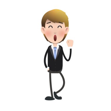 izole arka plan üzerine bir iş adamı. vektör tasarımı