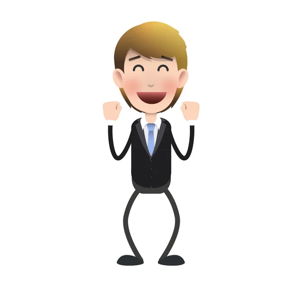 Happy businessman over isolated background. Vector design. — Stock Vector